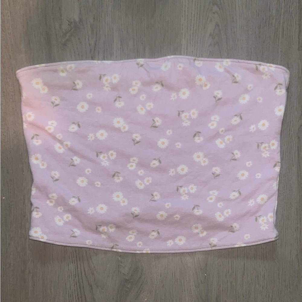 American Eagle Outfitters Pink Floral Crop Top